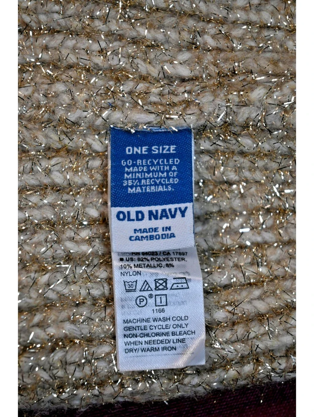 ODLD NAVY Metallic knit Beanie Hst One Size
